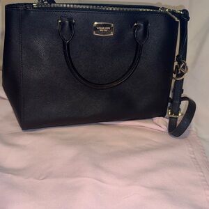 Michael Kors Black Satchel with Metallic Hardware